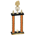 Double Orange Glacier Fourth Place Soccer Trophy