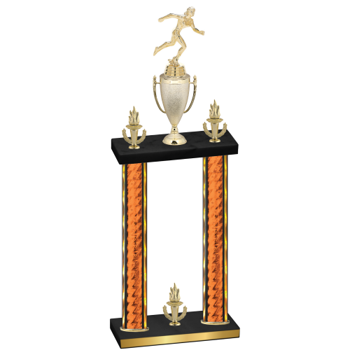 Double Orange Glacier Victory Running Trophy