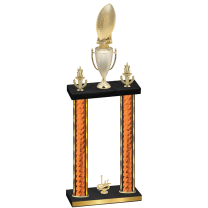 Double Orange Glacier First Place Football Trophy