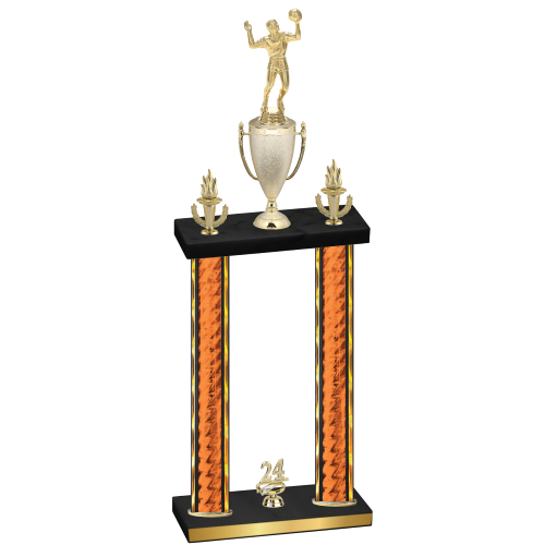 Double Orange Glacier Year Volleyball Trophy
