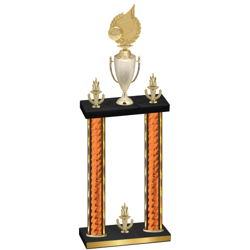 Double Orange Glacier Victory Volleyball Trophy