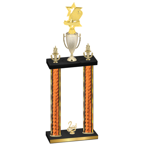 Double Orange Glacier Second Place Pickleball Trophy