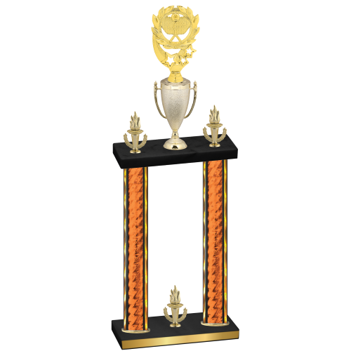 Double Orange Glacier Victory Pickleball Trophy