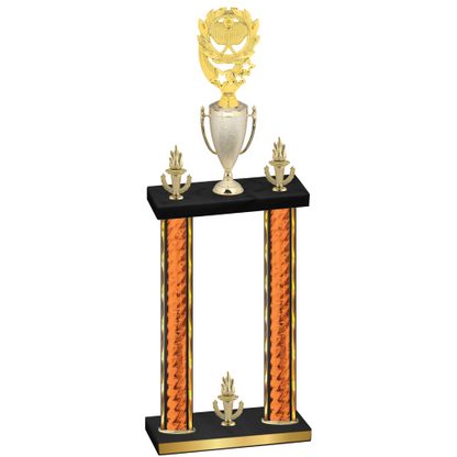 Double Orange Glacier Victory Pickleball Trophy