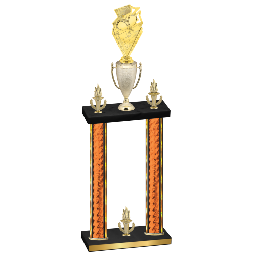 Double Orange Glacier Victory Pickleball Trophy