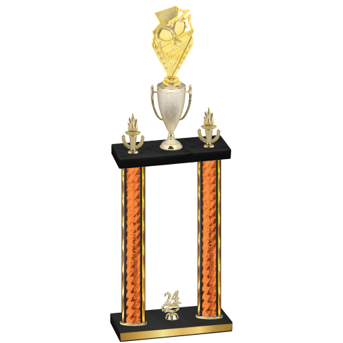 Double Orange Glacier Year Pickleball Trophy