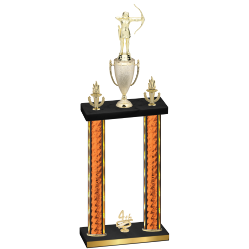 Double Orange Glacier Fourth Place Archery Trophy