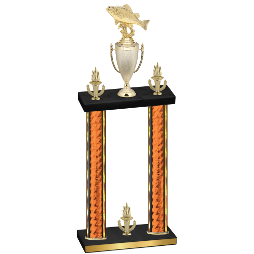 Double Orange Glacier Victory Fishing Trophy