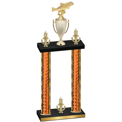Double Orange Glacier Victory Fishing Trophy