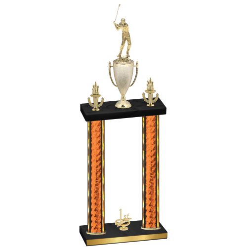 Double Orange Glacier First Place Golf Trophy