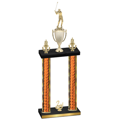 Double Orange Glacier Second Place Golf Trophy