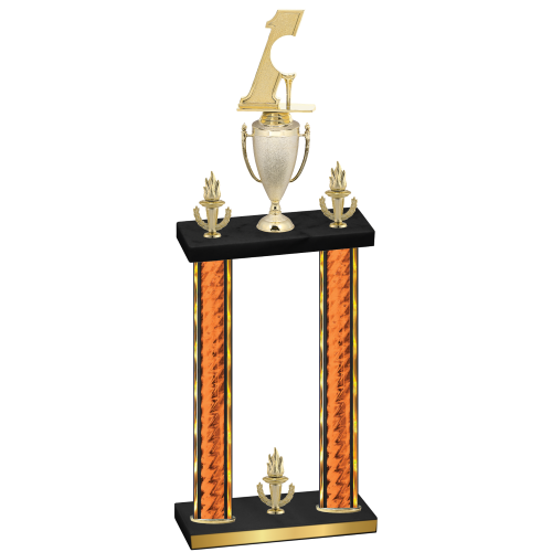 Double Orange Glacier Victory Golf Trophy