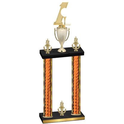 Double Orange Glacier Victory Golf Trophy