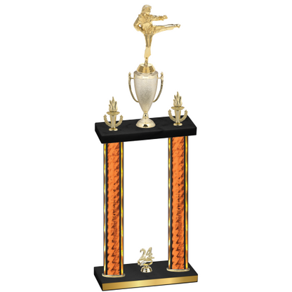 Double Orange Glacier Year Karate Trophy