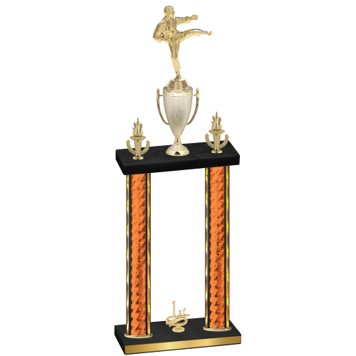 Double Orange Glacier First Place Karate Trophy