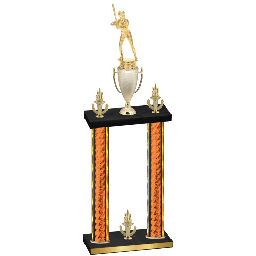 Double Orange Glacier Victory Softball Trophy