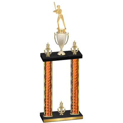 Double Orange Glacier Victory Softball Trophy