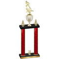 Double Red Glacier Year Football Trophy