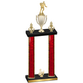 Double Red Glacier Third Place Rugby Trophy