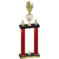 Double Red Glacier Third Place Rugby Trophy