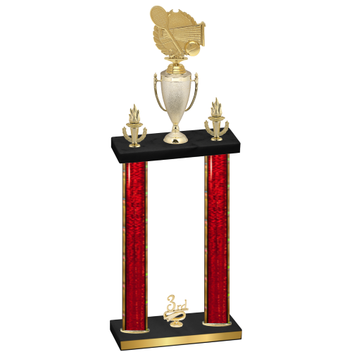 Double Red Glacier Third Place Tennis Trophy