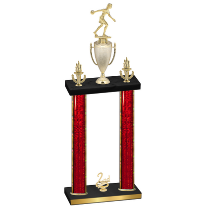 Double Red Glacier Second Place Bowling Trophy