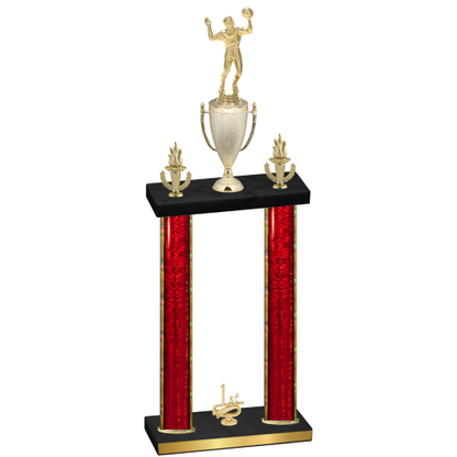 Double Red Glacier First Place Volleyball Trophy