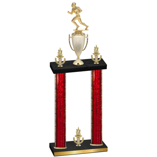 Double Red Glacier Victory Football Trophy