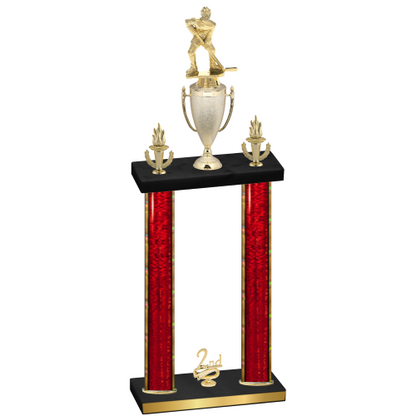 Double Red Glacier Second Place Hockey Trophy