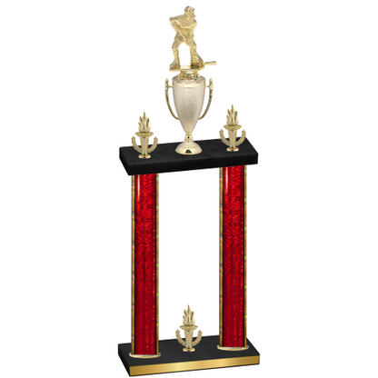 Double Red Glacier Victory Hockey Trophy