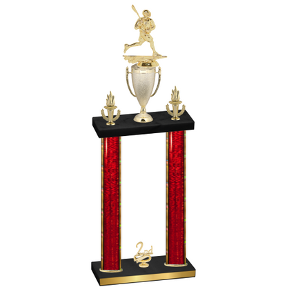 Double Red Glacier Second Place Lacrosse Trophy