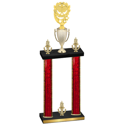 Double Red Glacier Victory Pickleball Trophy