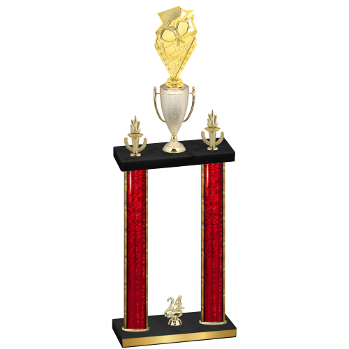Double Red Glacier Year Pickleball Trophy