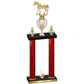 Double Red Glacier First Place Horses Trophy