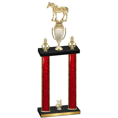 Double Red Glacier Year Horses Trophy