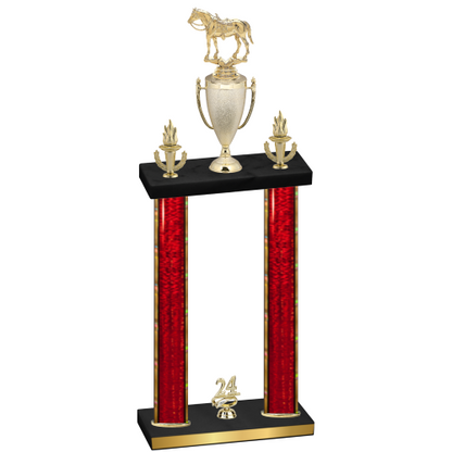 Double Red Glacier Year Horses Trophy
