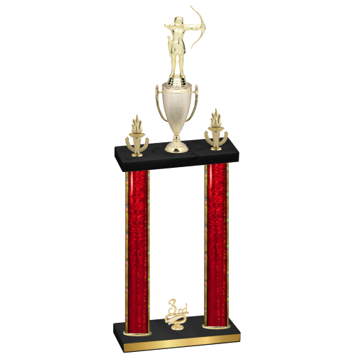 Double Red Glacier Third Place Archery Trophy