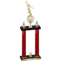 Double Red Glacier Year Basketball Trophy