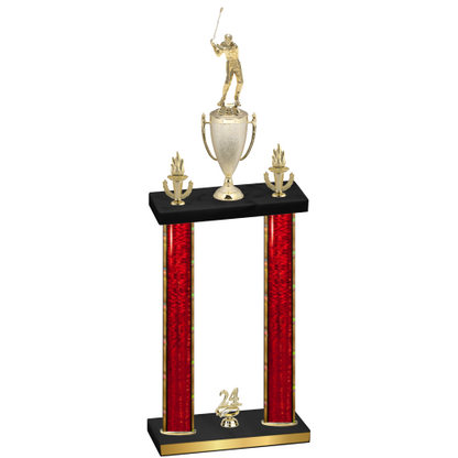 Double Red Glacier Year Golf Trophy