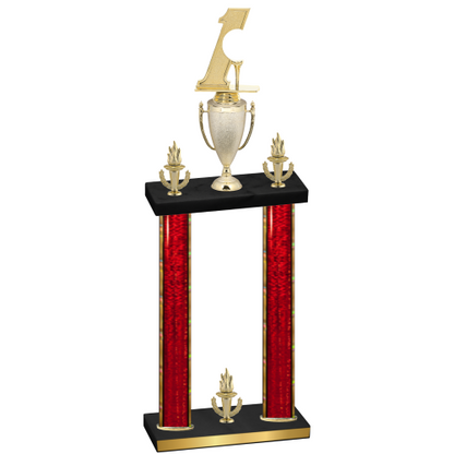 Double Red Glacier Victory Golf Trophy