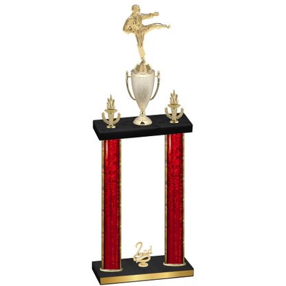 Double Red Glacier Second Place Karate Trophy