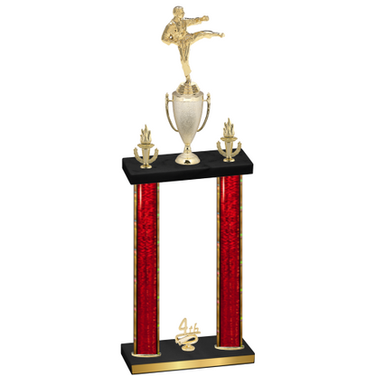 Double Red Glacier Fourth Place Karate Trophy