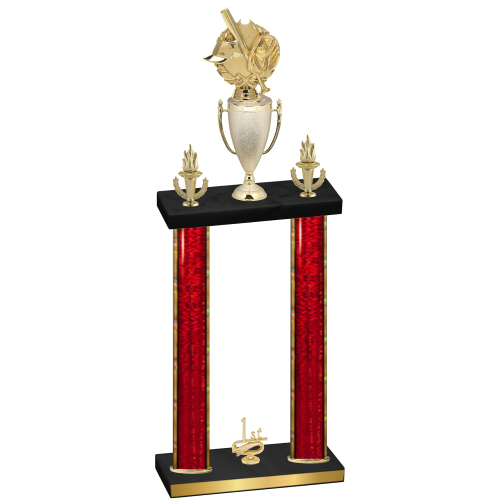 Double Red Glacier First Place Baseball Trophy