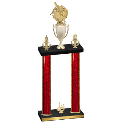 Double Red Glacier First Place Baseball Trophy