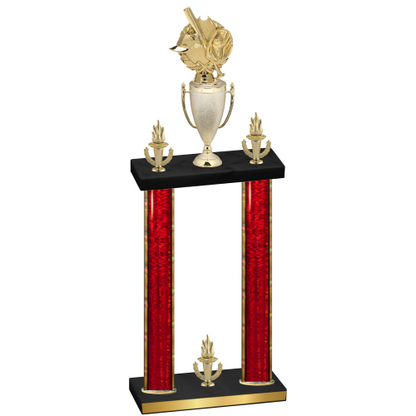 Double Red Glacier Victory Baseball Trophy