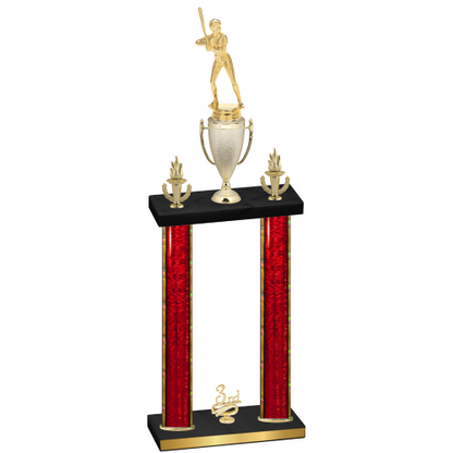 Double Red Glacier Third Place Softball Trophy
