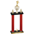 Double Red Carbon Fiber First Place Rugby Trophy