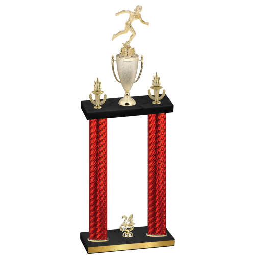 Double Red Carbon Fiber Year Running Trophy