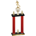 Double Red Carbon Fiber Victory Football Trophy