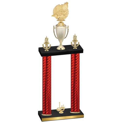 Double Red Carbon Fiber First Place Swimming Trophy